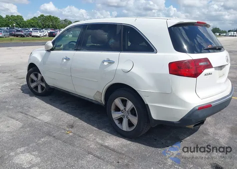 2010 Acura Mdx Technology Package z USA, uszkodzony, nr VIN 2HNYD2H67AH509165